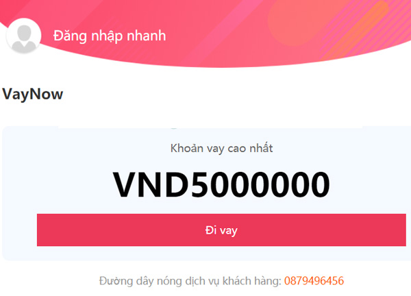 Hạn mức, thời hạn và lãi suất vay Vaynow