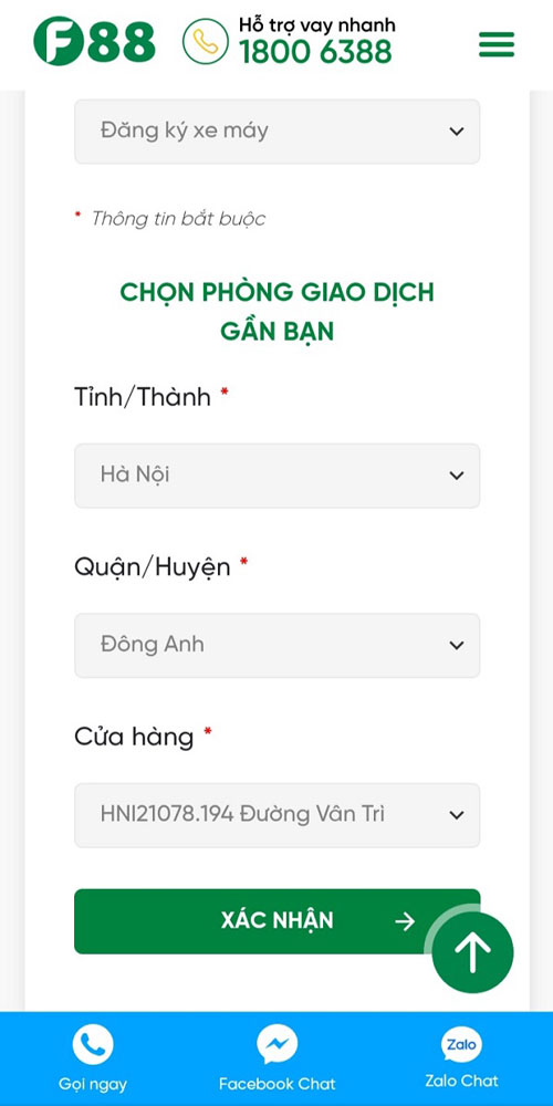 Hướng dẫn các đăng ký vay tại app F88