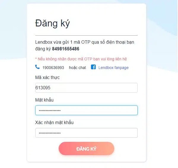 Hướng dẫn vay tiền nhanh online qua web Lendbox