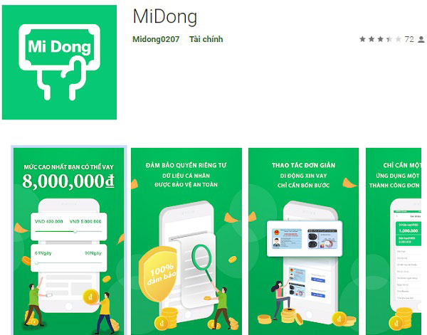 Hướng dẫn cách đăng ký vay tiền nhanh tại Midong