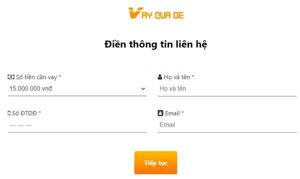 Hướng dẫn đăng ký vay tiền qua Vay Quá Dễ