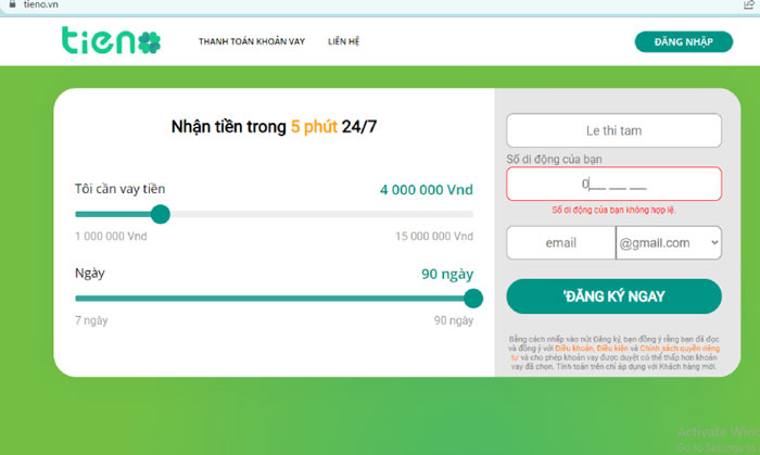 Vay tiền Tieno có lừa đảo không?