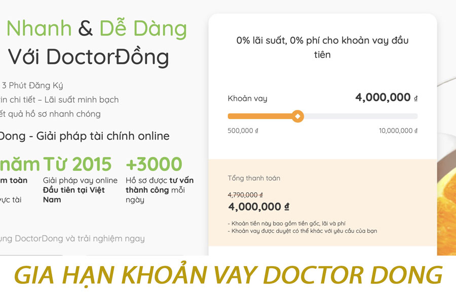 Gia hạn khoản vay Doctor Đồng